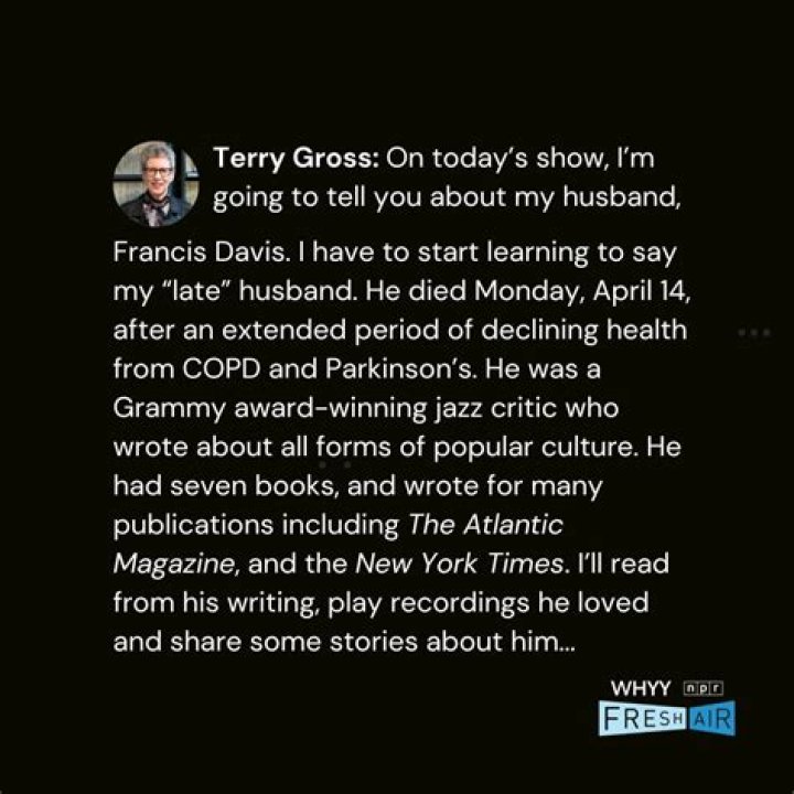 Terry Gross Bio, Age, Wiki, Husband, Fresh Air, Interviews And Net Worth.